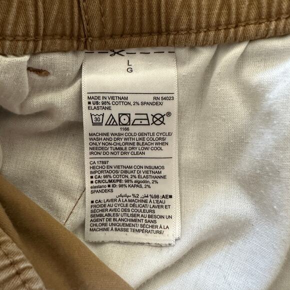 OLD NAVY | Tan Pull-On Cotton Jogger Shorts Elastic-Drawstring Waist | Men's L - Picture 5 of 9